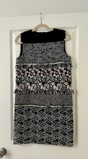 Giambasttista Valli Tweed Floral Black Light Pink White Sleeveless Dress