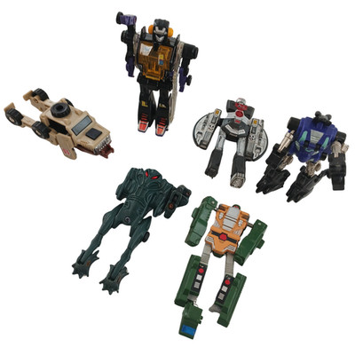 VTG Robot Action Figure Hasbro Bandai For Parts Repair Transformers Style 6 pc