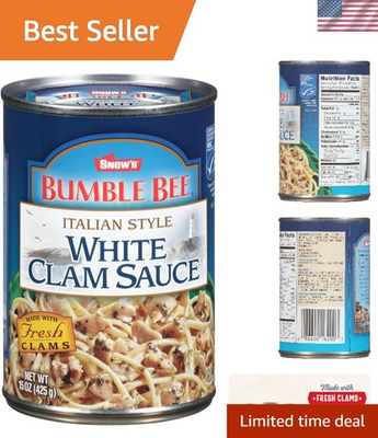 #ad Authentic 15 Oz Italian White Clam Sauce Made with Fresh Clams amp; Garlic $4.99