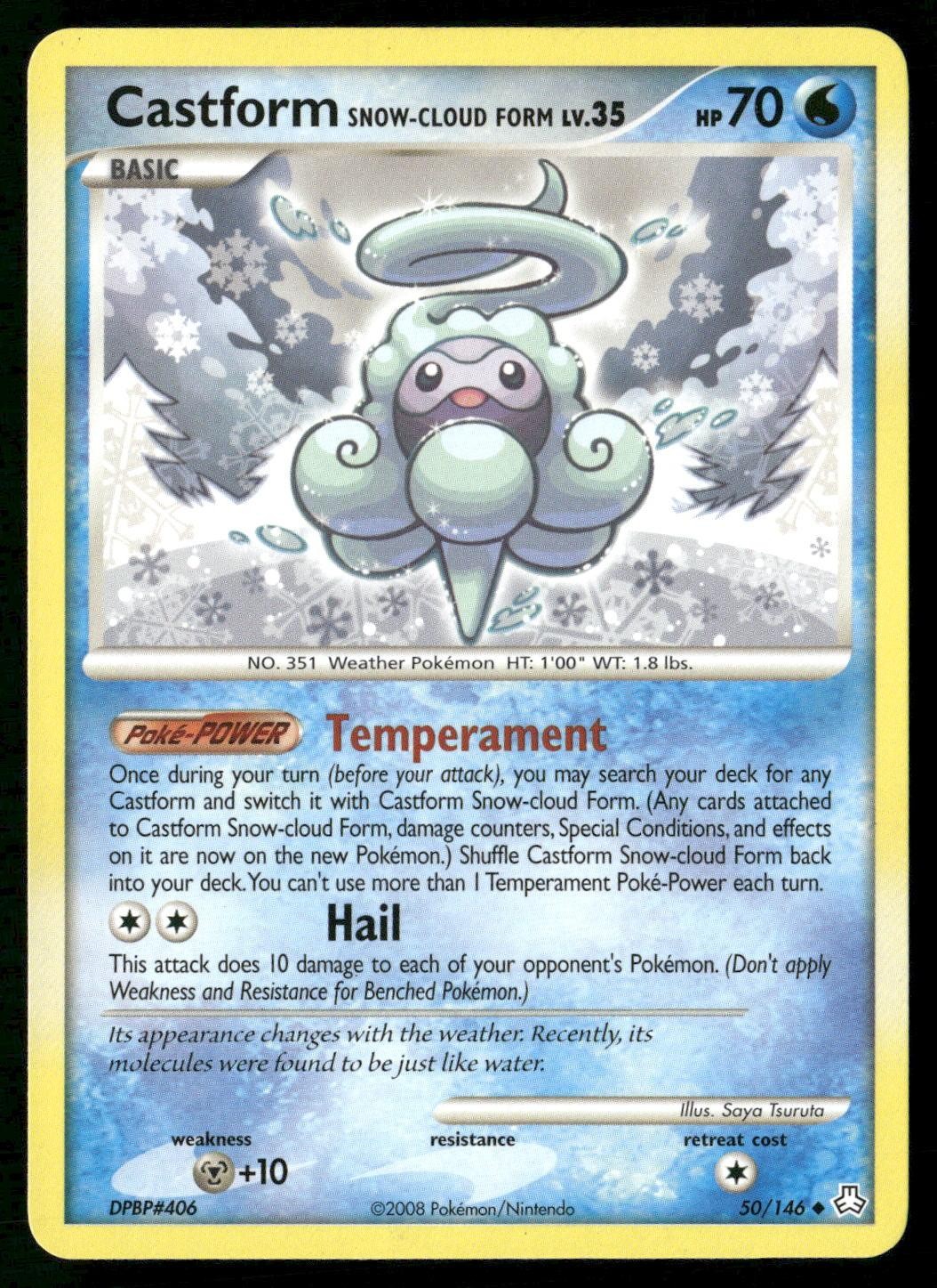 Castform Snow-Cloud Form 50/146 Uncommon Legends Awakened Pokemon NM/M