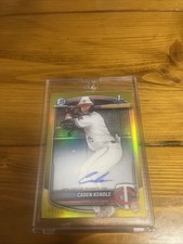 Caden Kendle Bowman Chrome 2025 Yellow Refractor /75 Auto