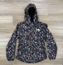 The North Face Girls Dryvent Rain Jacket XL 14/16 Floral Waterproof Outdoor Zip