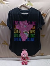 Care Bears XL 15-17 " Love" Short Sleeve Top With Plush