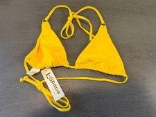 NEW  yellow   L SPACE swimsuit bikini top size XS