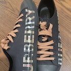 Burberry Men's Black Cotton Blend Logo Lace-Up Sneakers Round Toe US 11.5 — photo 2