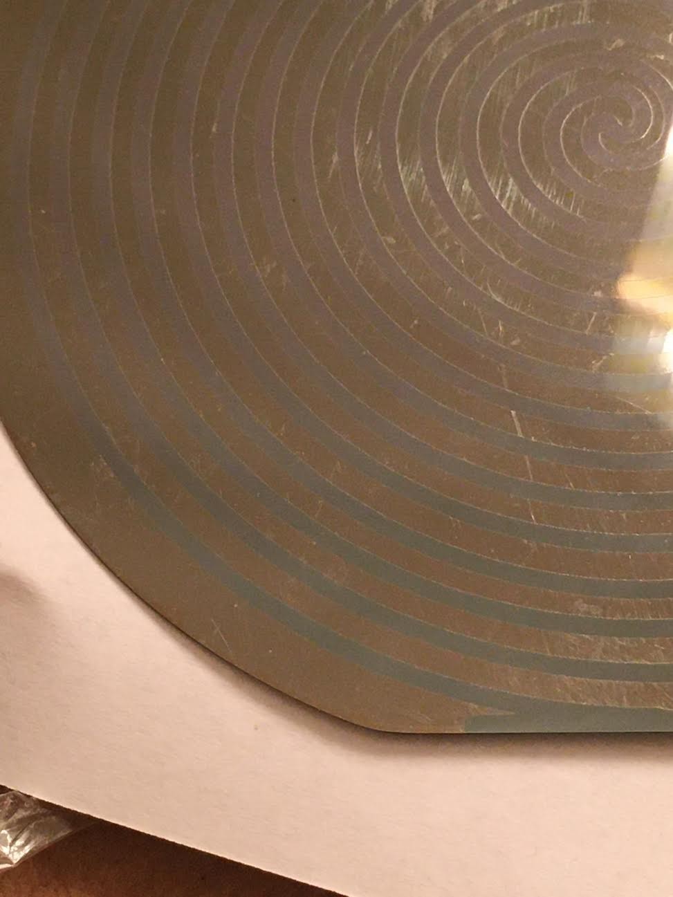 4" Unknown Spiral Silicon Wafer 1980s? Vintage CPU Chip