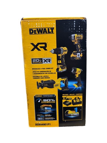 DEWALT DCK449E1P1 4 PIECE COMBO KIT- NEW IN THE BOX- (SBH) - Picture 4 of 4