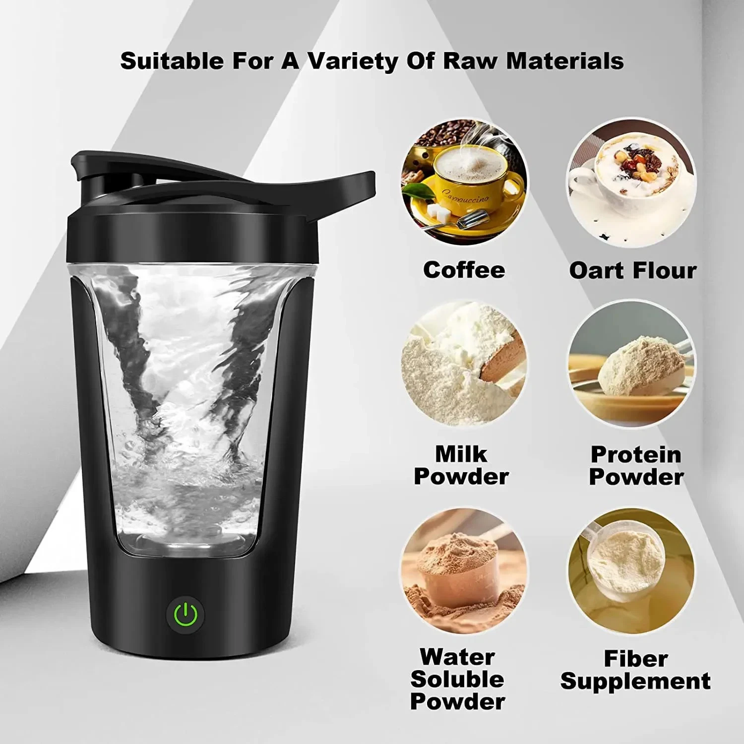 Electric Protein Shaker Bottle Portable Blender Cup for office or travel
Opens in a new window or ta