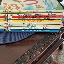 Lot of 9 Dr. Seuss Hardcover Books Beginner Bright Early Cat in Hat Fox Socks