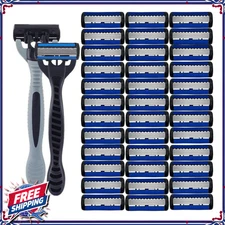 Mens Manual Safety Razor 6Layer Stainless Steel Shaving Blades Hair Removal Tool