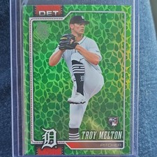2024 Topps Series 1 Green Foil Rookie Troy Melton #212 Detroit Tigers