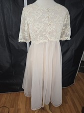 Vintage 60s Warner's Sheer Nightgown Babydoll Lingerie Double Chiffon Size 34