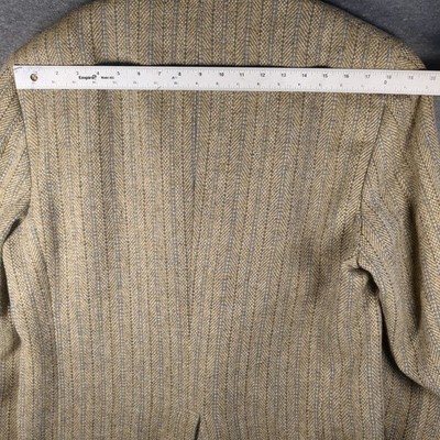【ケミストリー川畑着 11万】MIXED TWEED NO COLLAR JKT VTG J Press Prestige Donegal Mist Tweed Jacket 44L Cashmere Mohair