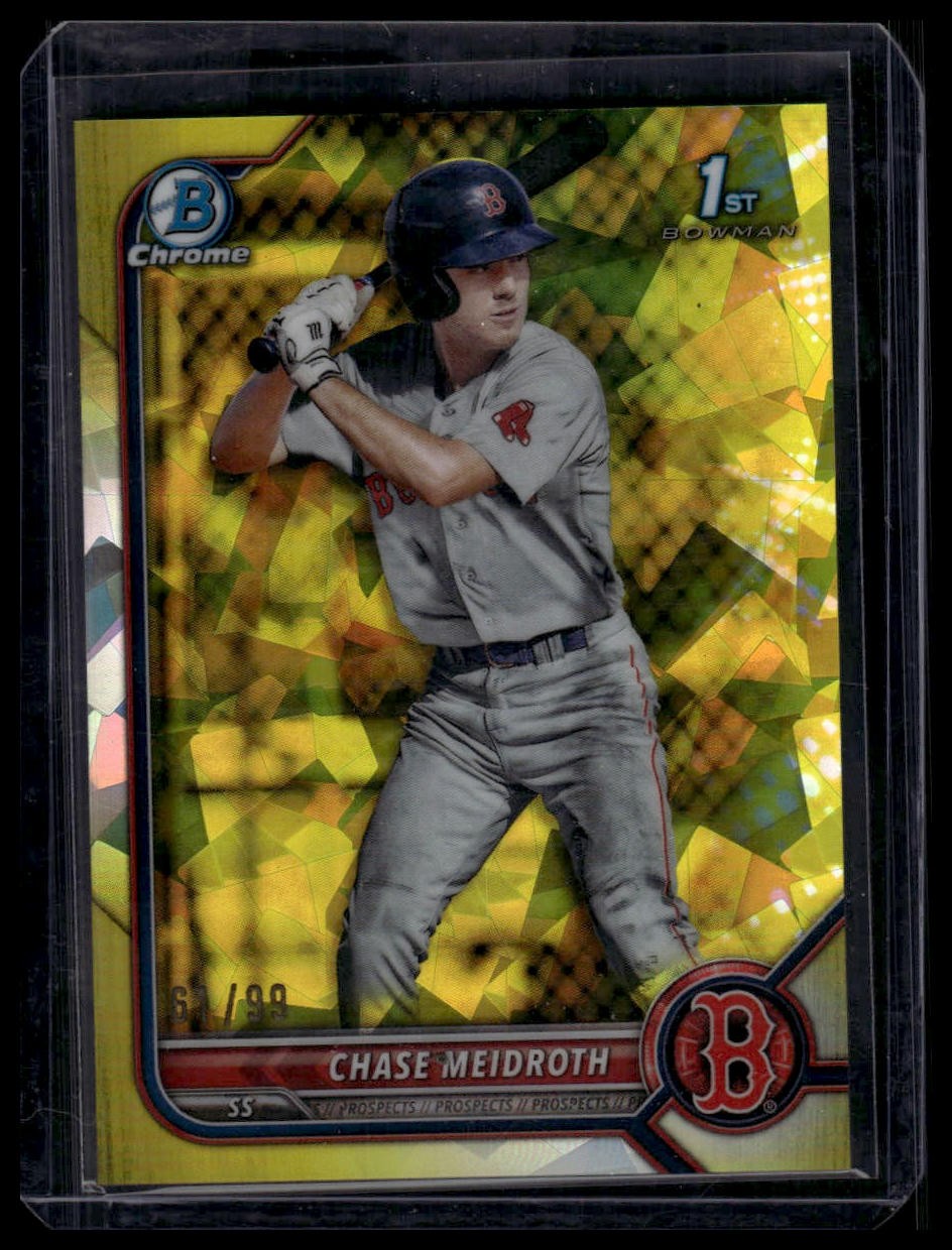 Chase Meidroth #/99 🟡 2022 Bowman Draft Sapphire #BDC-92 Yellow