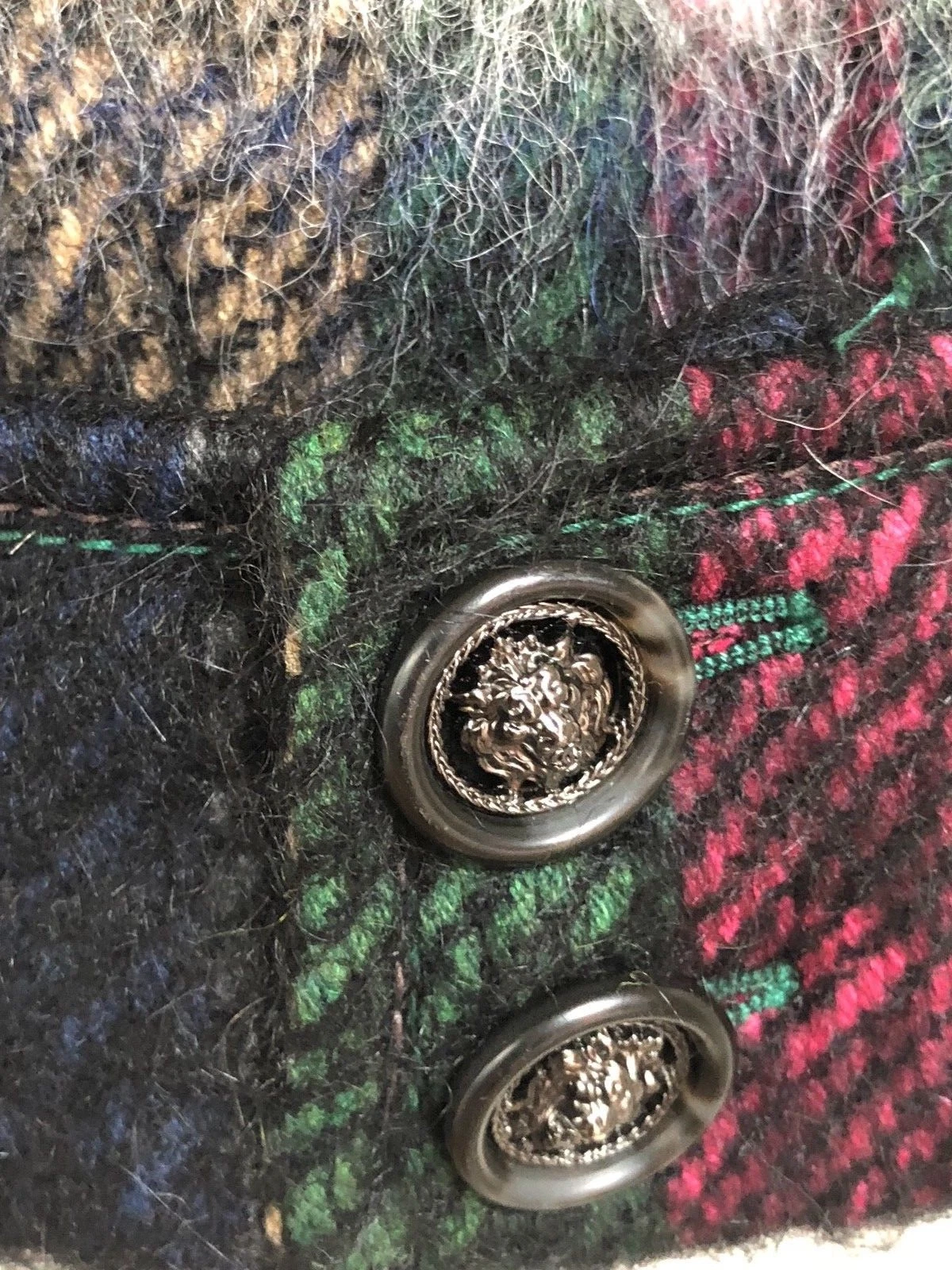 GIACCA CHANEL PRE AUTUNNO 2013A PARIGI EDIMBURGO NUOVA MOHAIR TWEED BOTTONI CC FR38 40