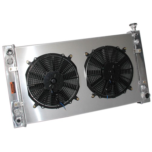 3 Rows Fit Chevy GMC Series Suburban V6 V8 1988-1997 Radiator + Fan Shroud AT MT - Foto 2 di 8
