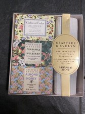 Crabtree  Evelyn HERITAGE SOAPS  HAND TOWEL ESSENTIALS SET 3x-7ozBar 3-Scents