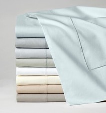 SFERRA CELESTE QUEEN FLAT SHEET STANDARD PILLOWCASES SET AQUAMARINE BLUE ITALY