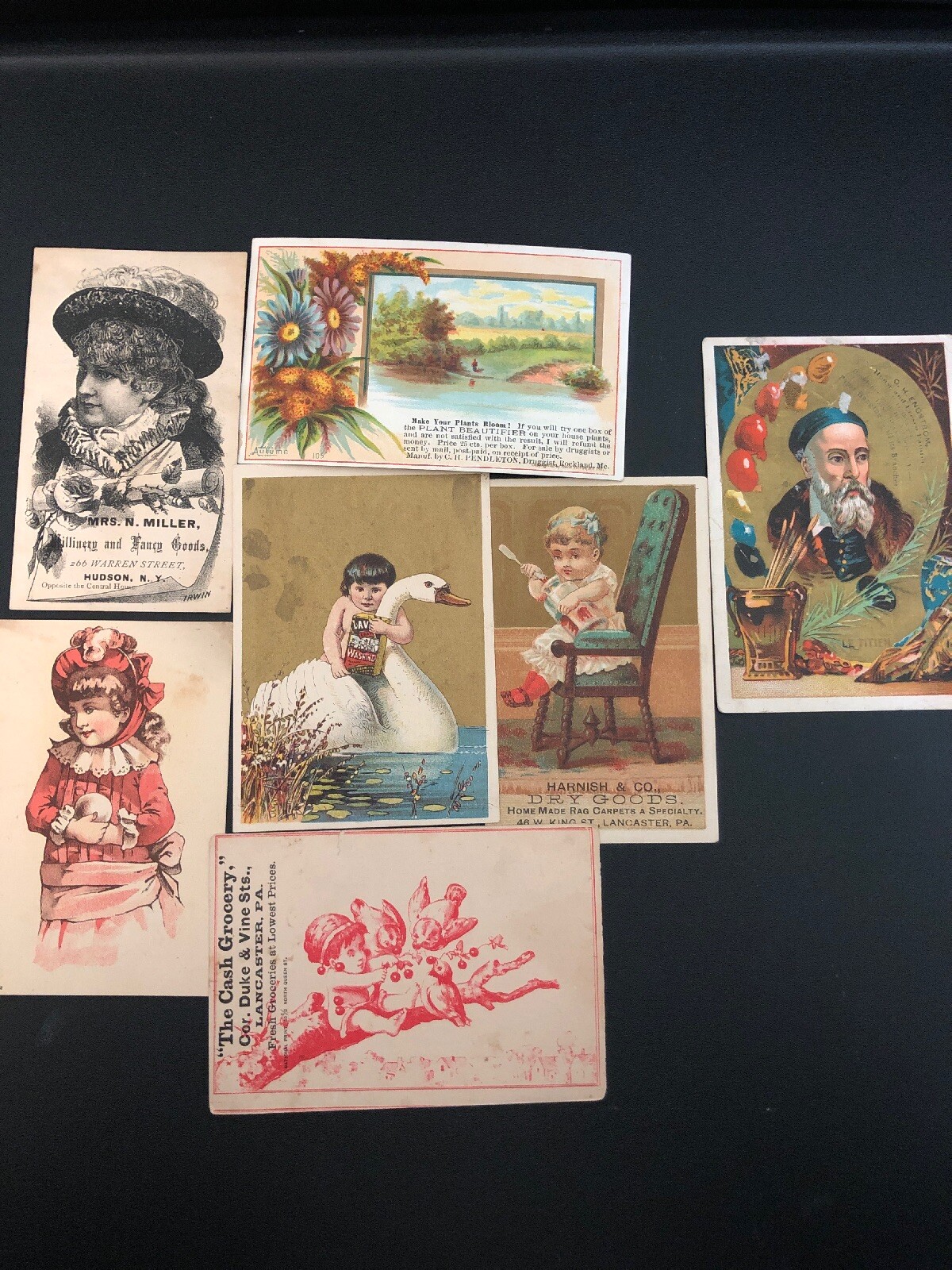 Victorian Trade Cards Lot Of 7 Baby Cherub Lady | eBay