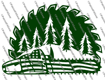 Logger,Chainsaw,Patriotic,Lumberjack,Lumberjill,USA,Flag,Sticker,Vinyl Decal
