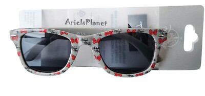 Disney Parks Minnie Mouse Signature & Bows Allover 100% UVA UVB Sunglasses