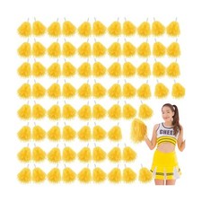 Meooeck 80 Pcs Cheerleading Pom Poms Sports Dance Cheer Pompoms with Handles ...