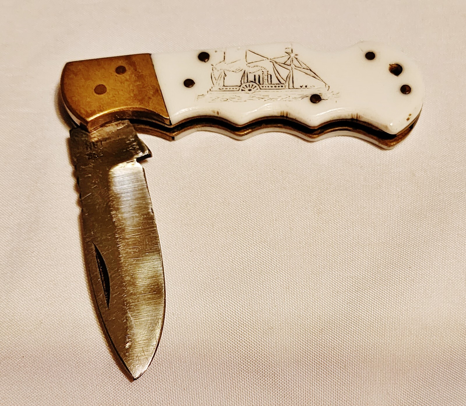 Vintage Paddle Steamboat Child's Folding Pocket Knife Nice Design JOKER5000 The Most