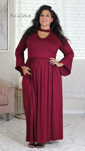 New PLUS SIZE Womens BURGUNDY CHOKER 