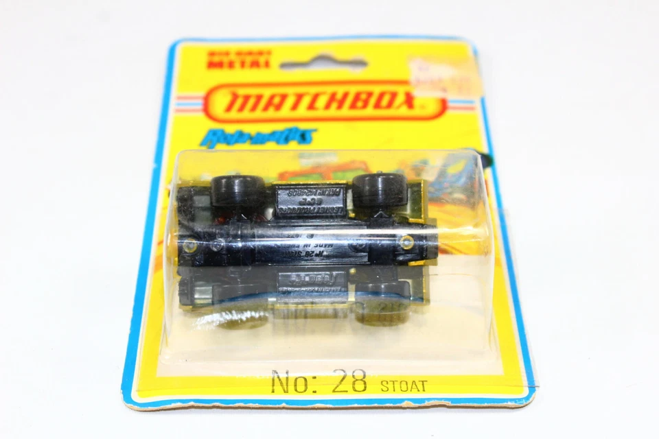 Vintage 1973 Matchbox Rolamatics No. 28 Stoat Diecast Car Metal Jeep Bubble Pack - Image 3 of 4