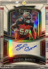 2020 PANINI SELECT SHAQUIL BARRETT, #SI-SBA, AUTO, WHITE PARALLEL, SERIAL #34/35