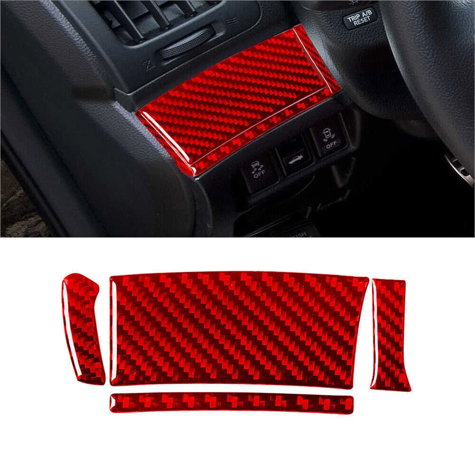 Cubierta interior completa de fibra de carbono roja para Infiniti G37 sedán 2010-2013 30 piezas Foto 3 de 4