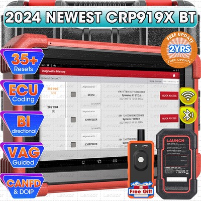 2024 LAUNCH X431 CRP919X BT PRO Bidirectional Car Diagnostic Scanner Key Coding