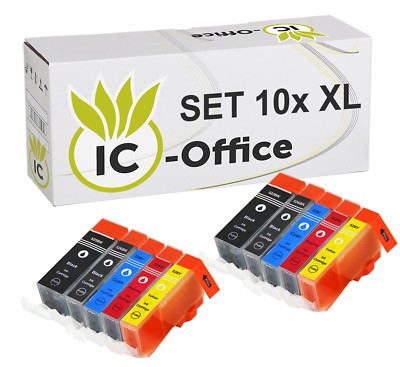 10x Patronen Satz PGI 525 CLI 526 +Chip für MG8150 MG5350 MG6120 MG6150 MG6250