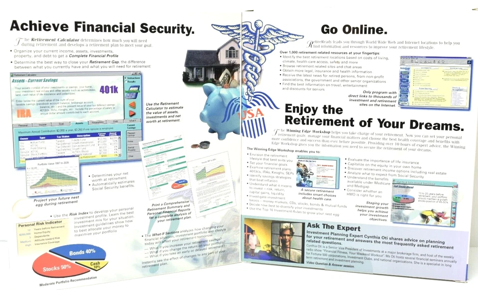 Retire Ready Deluxe Software Vintage For Windows 3.5" Floppy & CD-ROM New Sealed - Image 4 of 4