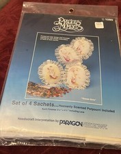 Precious Moments Goose Girls 4 Sachet Kit Paragon Needlework Vintage 1984