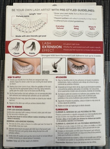 Kiss KLCTK02 Lash Couture 3D Faux Extension Lash Mapping Kit 42 Cluster - Picture 7 of 12