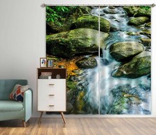 3D Stream Stones ZHUA397 Blockout Photo Curtain Fabric Window Amy