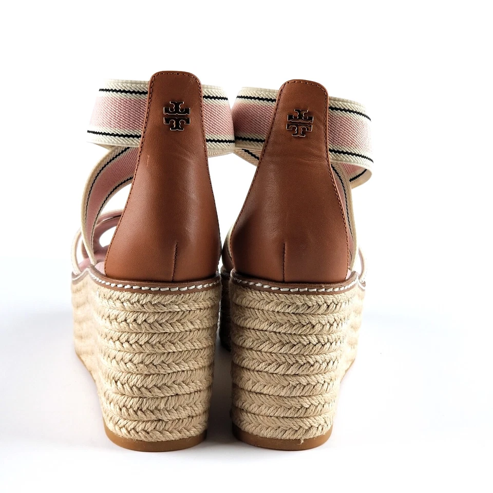 Fita Tory Burch Frieda Espadrille Blush Stripe tamanho 10.5 nova na caixa - Imagem 4 de 4