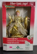 Continuous 12" Fiber Optic ANGEL Christmas Tree Topper  or Table Decor