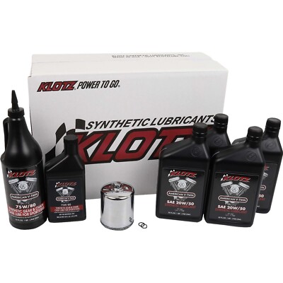 KLOTZ KH-104 EVOLUTION SPORTSTER 1986-2022 COMPLETE OIL CHANGE KIT  (4 QT KIT)