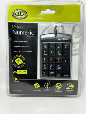 Hear Head 19-Key Numeric Keypad USB Plug-and-Play KP2200U | eBay