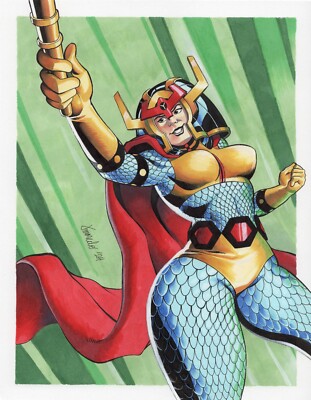 ORIGINAL DC Big Barda 8.5x11 comic anime fan art illustration | eBay