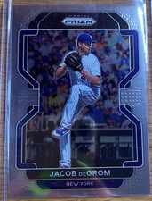2022 Prizm Baseball Base Blue #27 Jacob deGrom - New York Mets MLB Baseball