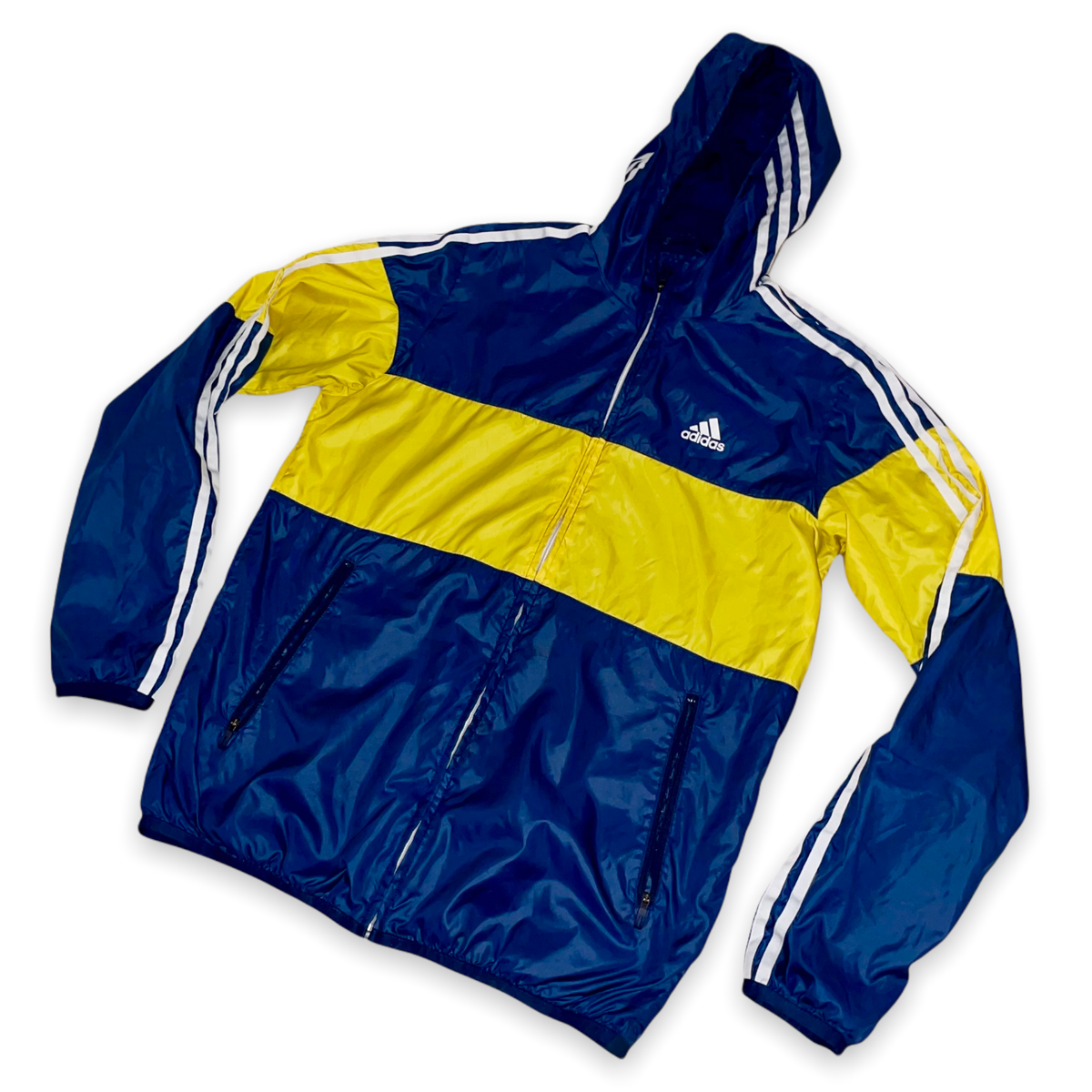 Super Rare Adidas Jacket Windbreaker Glanz Cal Surf Blue