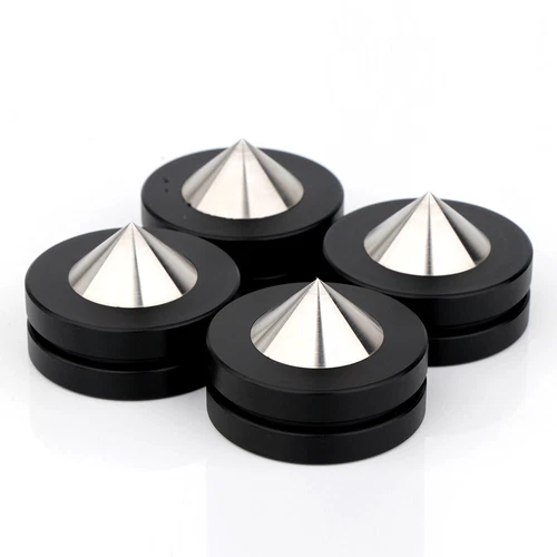 4Sets HIFI Speaker AMP Stainless Steel Stand Isolation Feet Spike Cone with Base - Picture 4 of 6