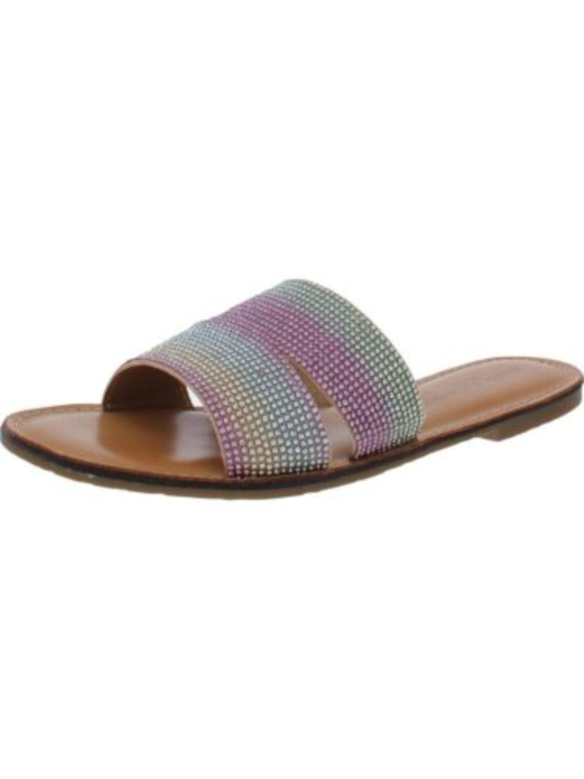 ROCK - CANDY Женские розовые шлепанцы со стразами Berrie с круглым носком без шлепанца 6.5