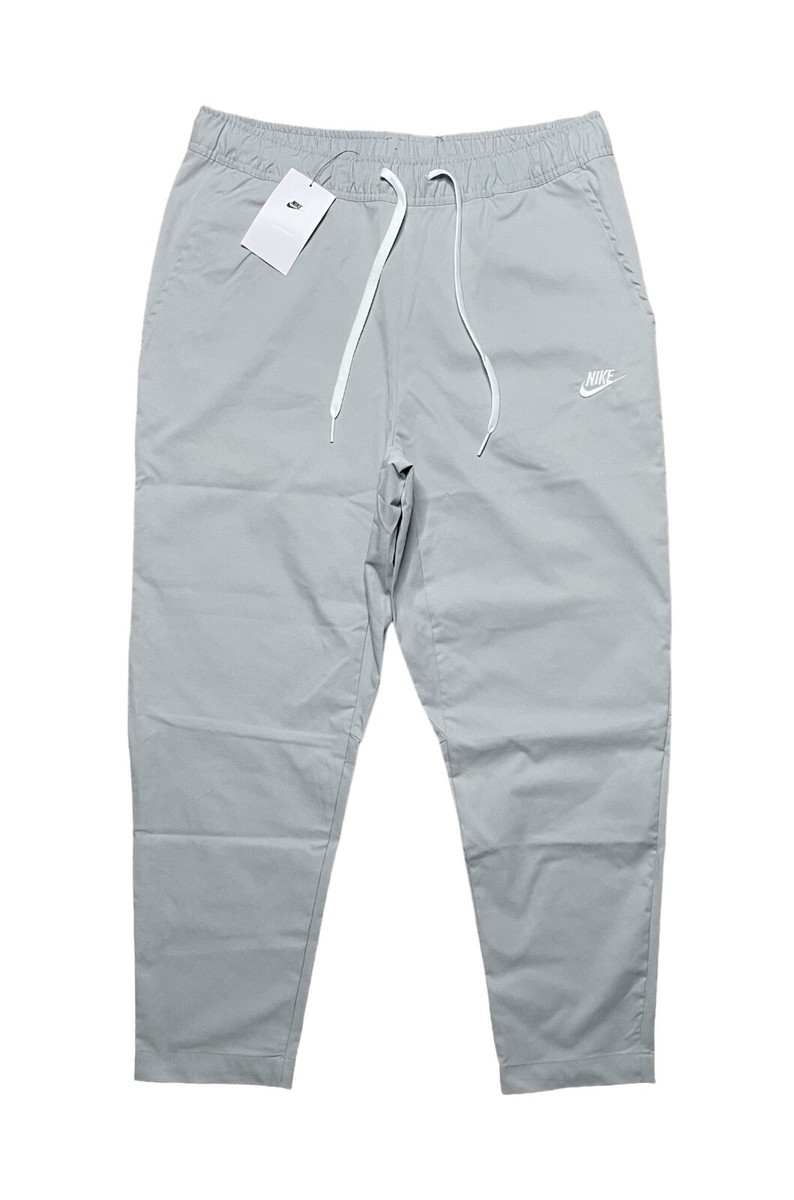 Nike Men's Large Gray Club Woven Tapered Leg Pants Standard Nike Men's Large Gray Club Woven Tapered Leg Pants Standard