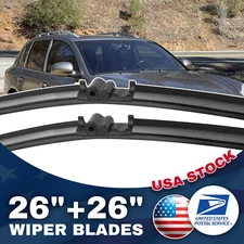 NEW BLACK Windshield Wiper Blades 26"+26"side lock Wiper Replacement OEM Quality
