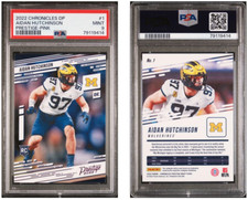 Aidan Hutchinson 2022 Panini Chronicles Draft Picks Pink Prestige Rookie PSA 9