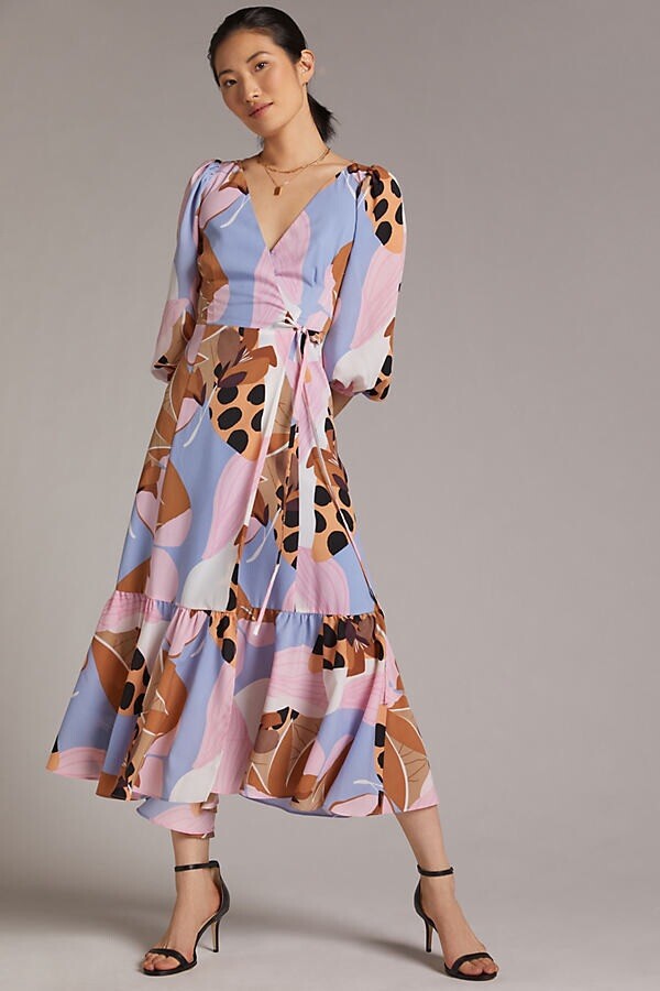 silk green midi dress Kalisa Cocktail Evening Silk Midi Dress with Pearl Cut-Out and Drape Cape Mint / 2X